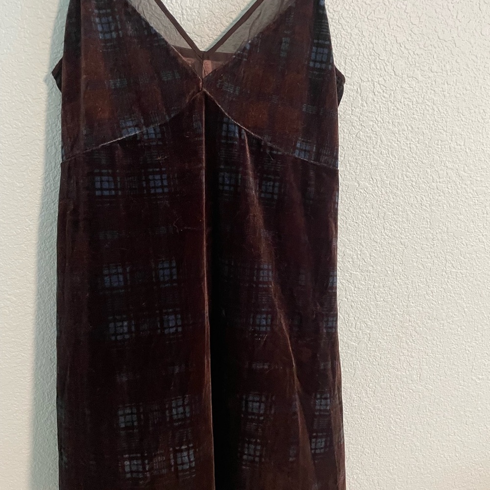 Xhilaration Blue and Black Plaid Dress